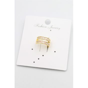 Taşlı Kıkırdak Küpe - Altın