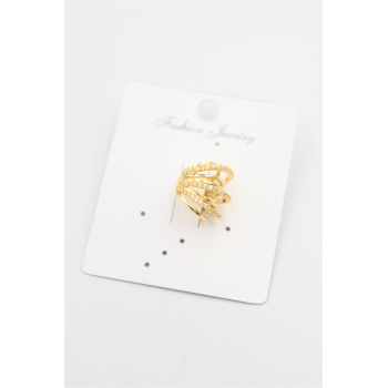 Taşlı Kıkırdak Küpe - Altın