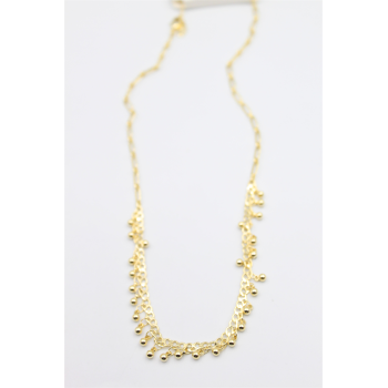 Top Sallantılı Kolye - Altın