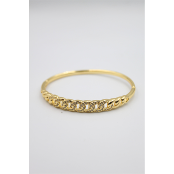 Taşlı Vip Bilezik - Altın