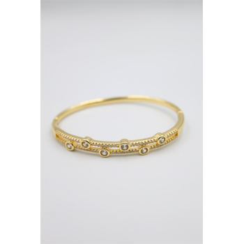 Taşlı Vip Bilezik - Altın