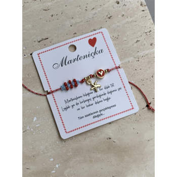 Marteniçka İp Bileklik - Kırmızı