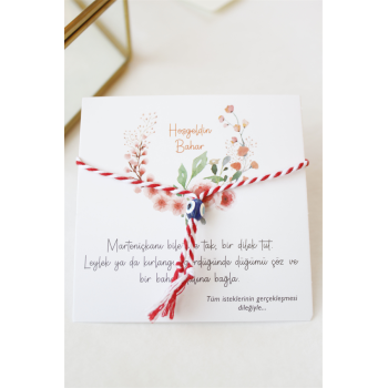 12li Paket Marteniçka İp Bileklik - Kırmızı