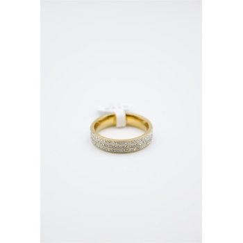 6lı Taşlı Çelik Yüzük - Altın