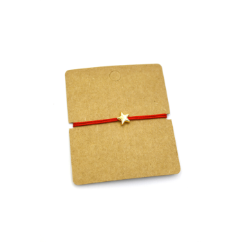 12li Paket Yıldızlı İp  Bileklik - Kırmızı