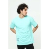 Walk By Faith Baskılı Su Yeşili Erkek Oversize T-Shirt