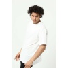 Beyaz Erkek Basic Oversize Bisiklet Yaka Kısa Kollu T-Shirt