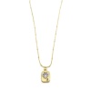 Taşlı Kalp Kolye - Altın
