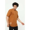 Walk By Faith Baskılı Kahve Erkek Oversize T-Shirt