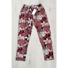 Desenli Yumuşak Viskon Kumaş Battal Beli Lastikli Kadın Jumbo Uzun Tayt Pantolon Desen 1