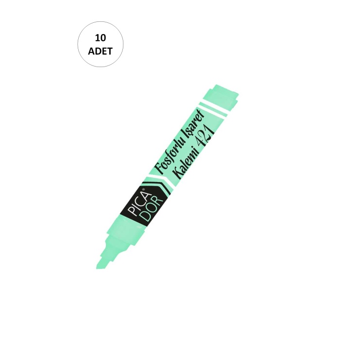10 adet Picador Fosforlu Kalem Pastel Kx 089e/441 Yeşil