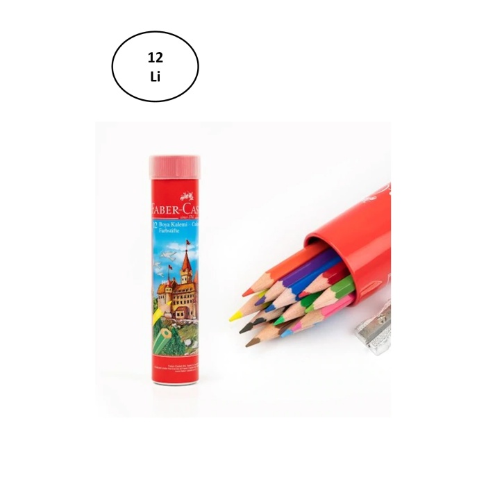Faber Castell Metal Tüpte Boya Kalemi 12 Renk 12li