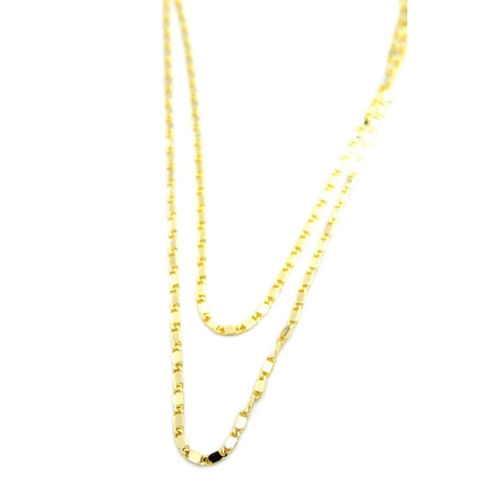 Ezme Zincir Kolye - 90cm - Altın