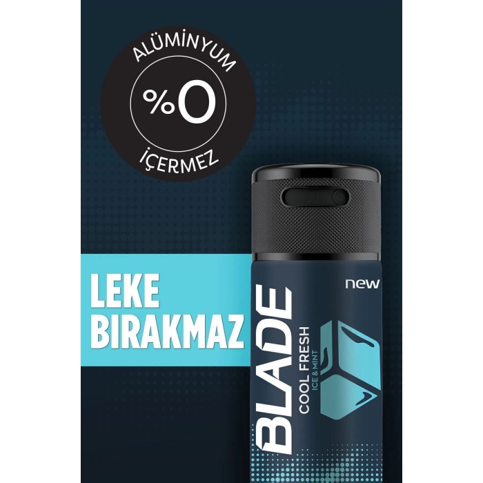 3 Adet Blade Cool Fresh Erkek Deodorant 150 Ml Hızlı Kurur Leke Bırakmaz