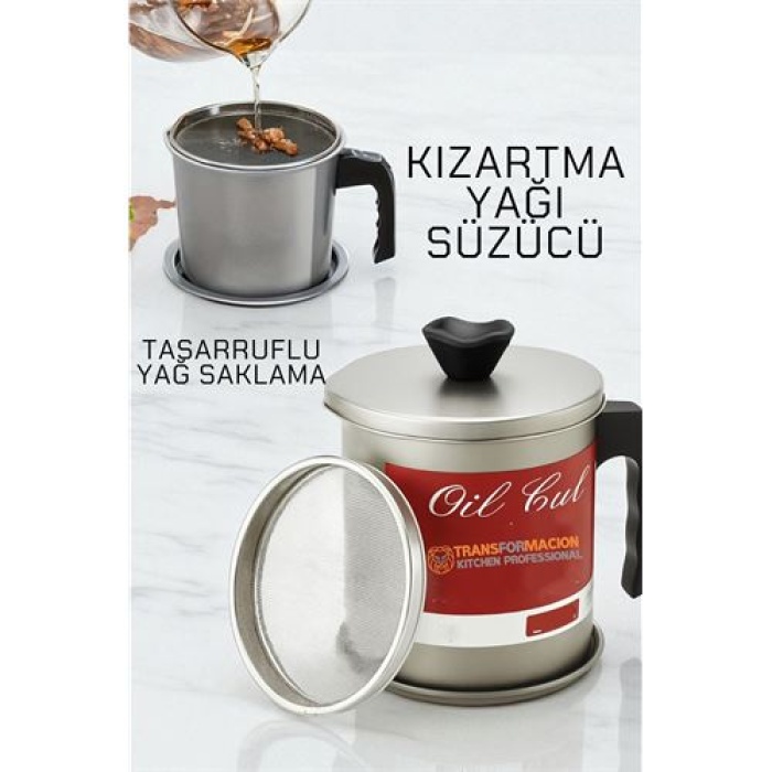 Modacar Kızartma Yağı Süzücü - Yağ Saklama Kabı - Tasarruflu Yağ Ayırıcı