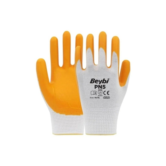 Pn5 Sarı Iş Eldiveni Polyester Örme Nitril Beybi Royaleks Group - 1 Çift