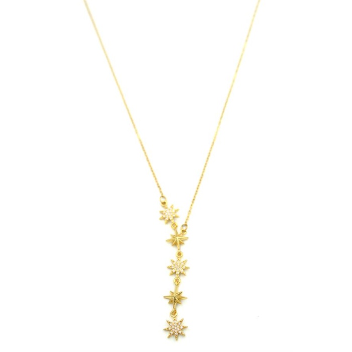 Kuzey Yıldızı Y Kolye - Altın