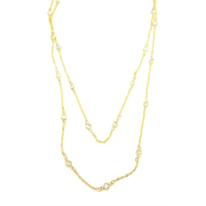 Taşlı Kolye - Altın