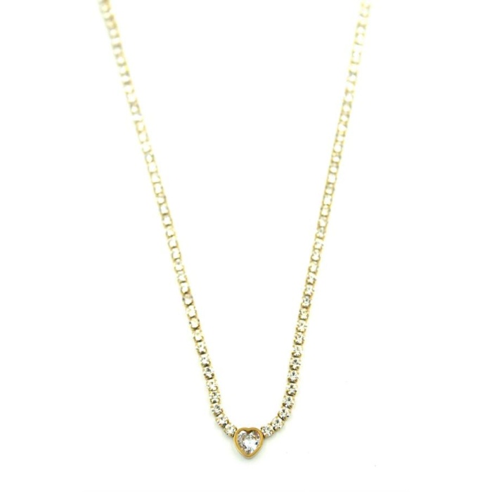 Su Yolu Kalp Kolye - Altın