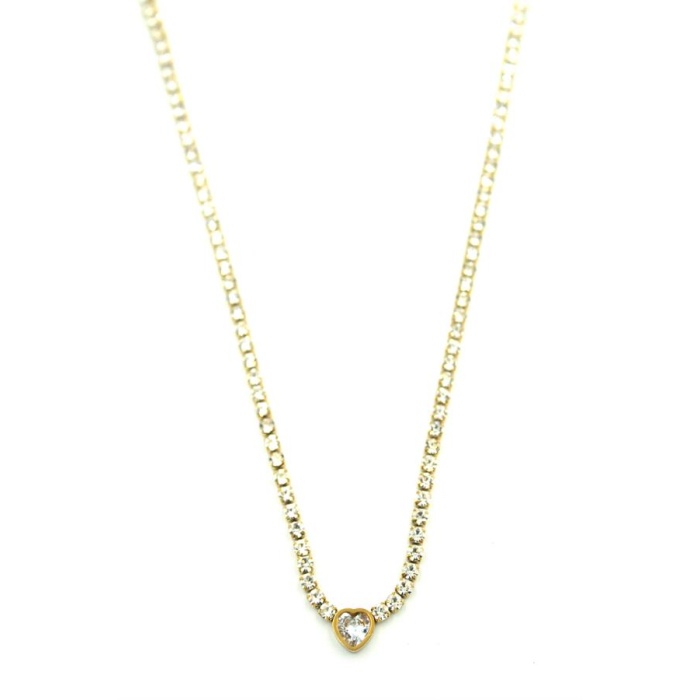 Su Yolu Kalp Kolye - Altın