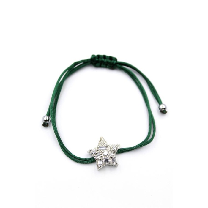 Yıldız İp Bileklik - Haki Yeşil