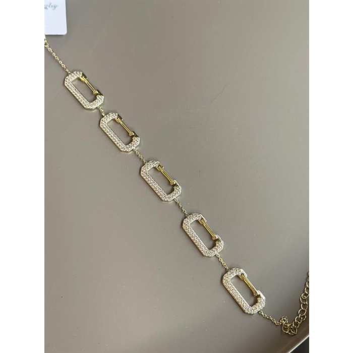 Taşlı Bileklik - Altın