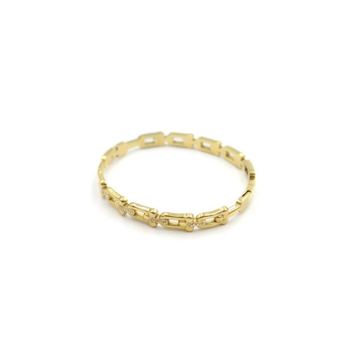 Taşlı Tf Bilezik - Altın