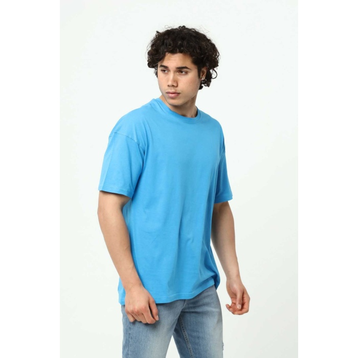 Mavi Erkek Basic Oversize Bisiklet Yaka Kısa Kollu T-Shirt