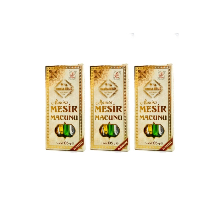 3 lü Mesir Macunu Glikozsuz 3x5 Adet Çubuk 315 gr