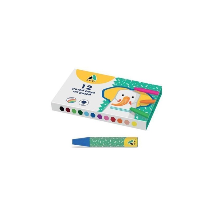 Pastel Boya Karton Kutu Köşeli 12Li