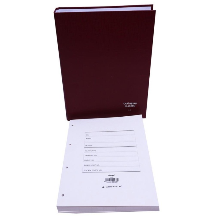 Özkan Cari Hesap Klasörü Büyük Yedekli A4