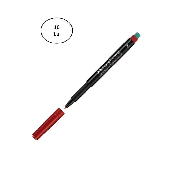 Faber Castell Permanent (M) Kırmızı Kalem 10lu