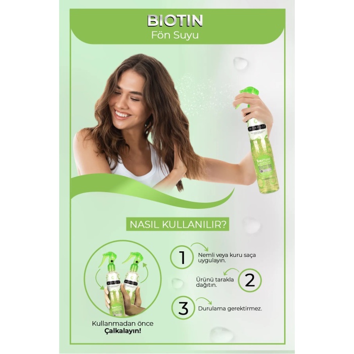 Biotin Çift Fazlı Saç Kondisyoner Fön Suyu 400 ML - mrfs