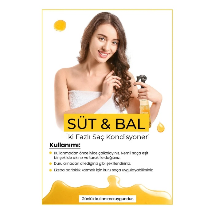 Çift Fazlı Süt & Bal Kondisyoner Fön Suyu 400 ML - mrfs