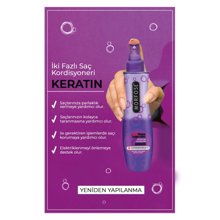 Keratin Çift Fazlı Kondisyoner Fön Suyu 240 ML - mrfs