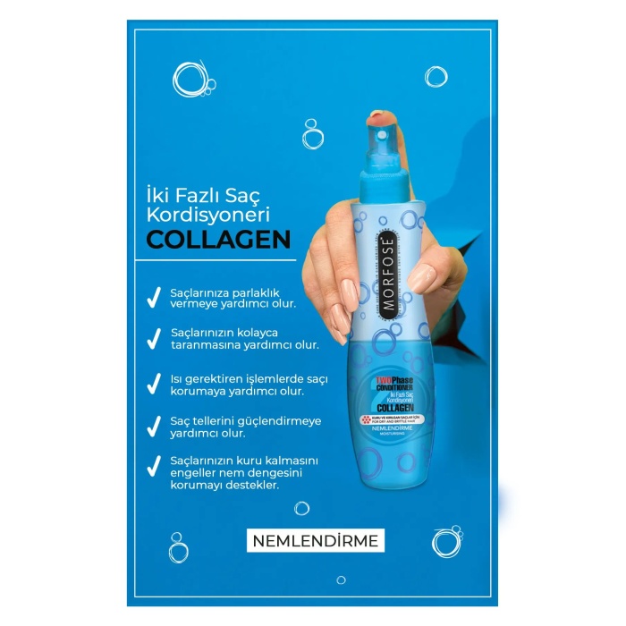 Kolajen Çift Fazlı Kondisyoner Fön Suyu 240 ML - mrfs