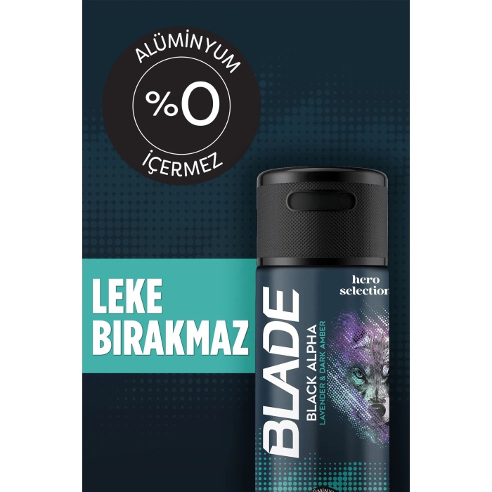 2 Adet Blade Hero Selection Serisi Black Alpha Erkek Deodorant 150 Ml