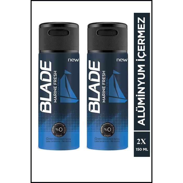 2 Adet Blade Marine Fresh Erkek Deodorant Sprey 150 ml