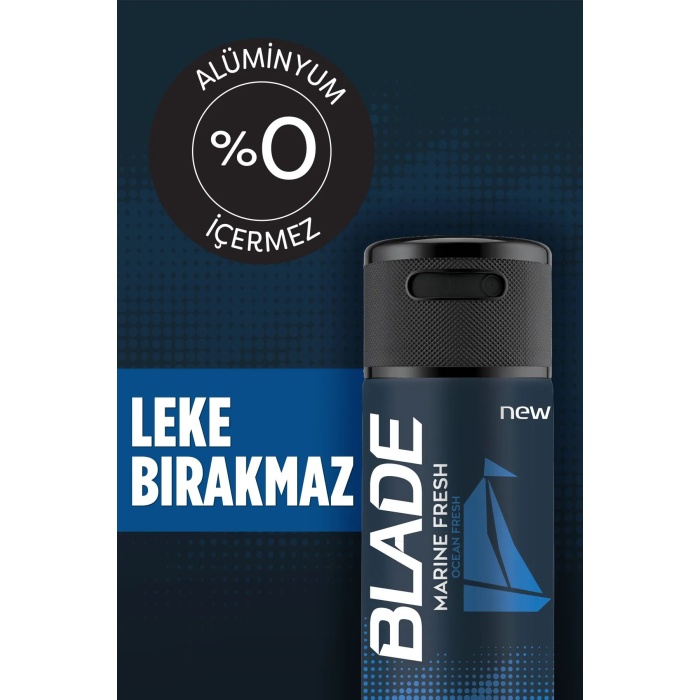 3 Adet Blade Marine Fresh Erkek Deodorant Sprey 150 ml