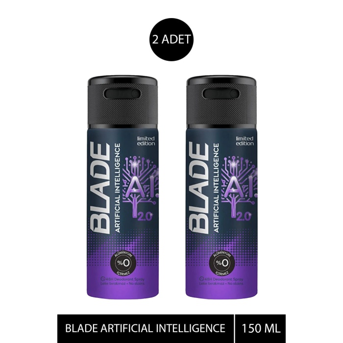 2 Adet Blade Artificial Intelligence 2.0 Deodorant 150mL