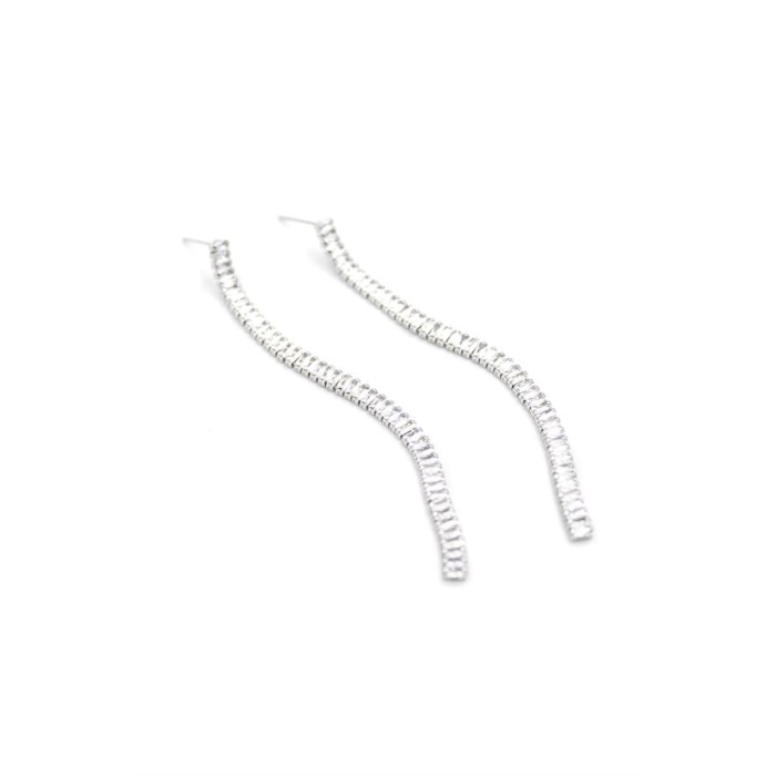 Zirkon Taşlı Küpe - Gümüş