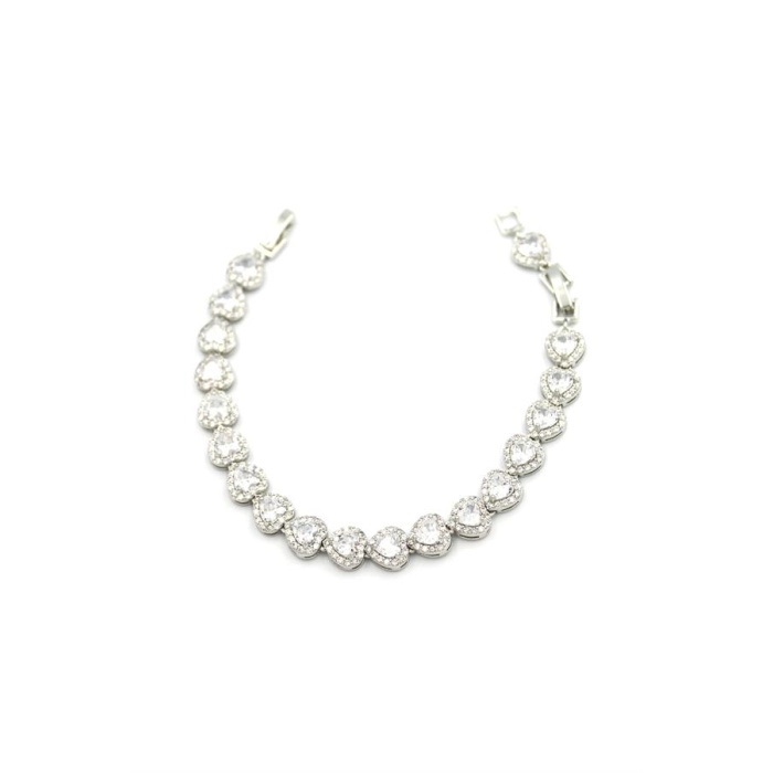 Zirkon Taşlı Bileklik - Gümüş