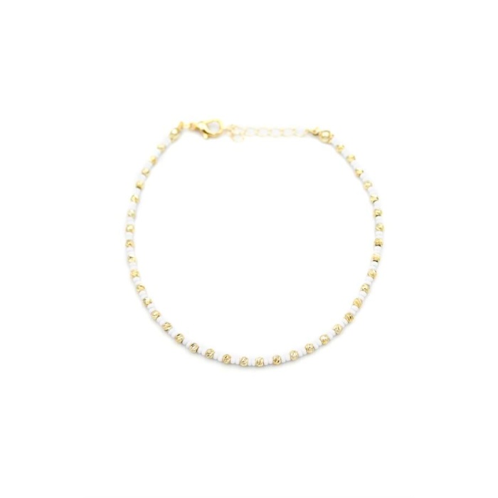 Dorika Boncuk Halhal - Beyaz