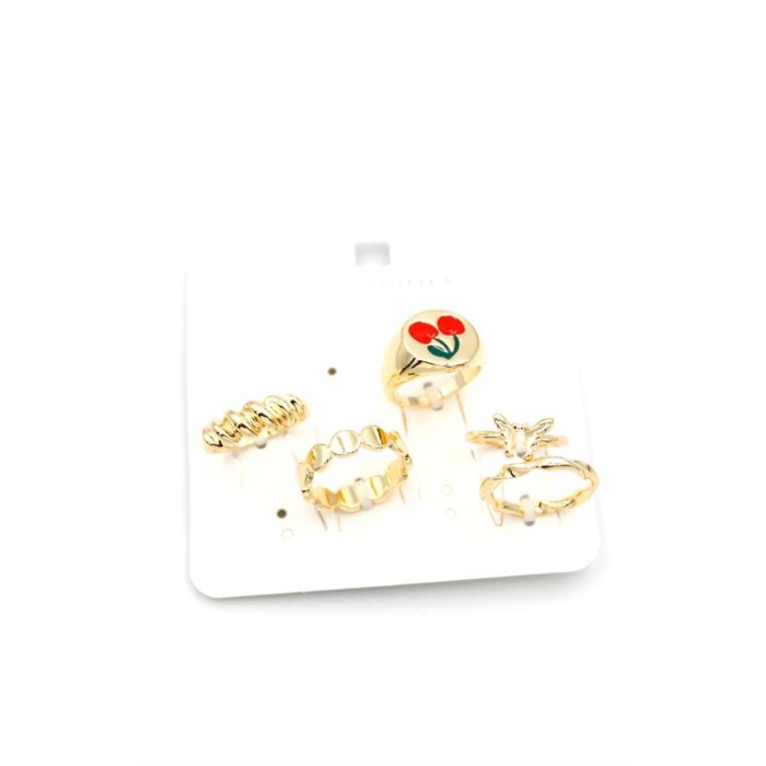 5li Set Yüzük - Altın