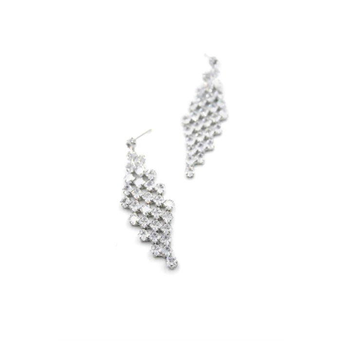 Zirkon Taşlı Küpe - Gümüş