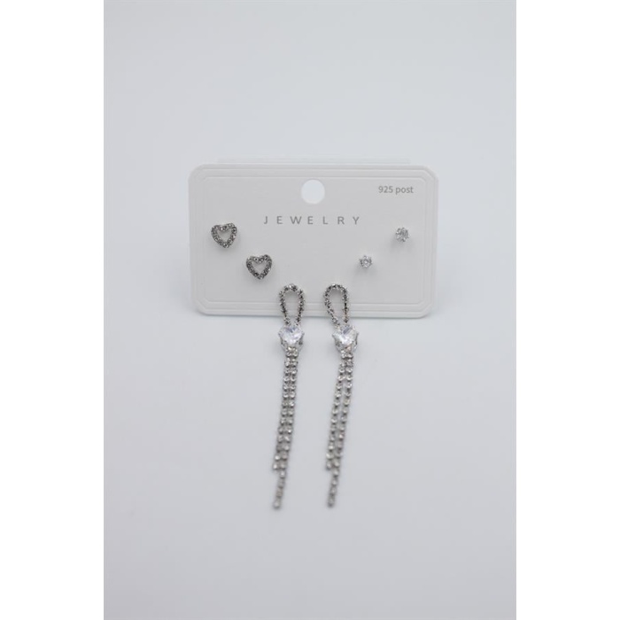 Çoklu Set Küpe - Gümüş