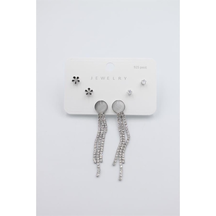 Çoklu Set Küpe - Gümüş