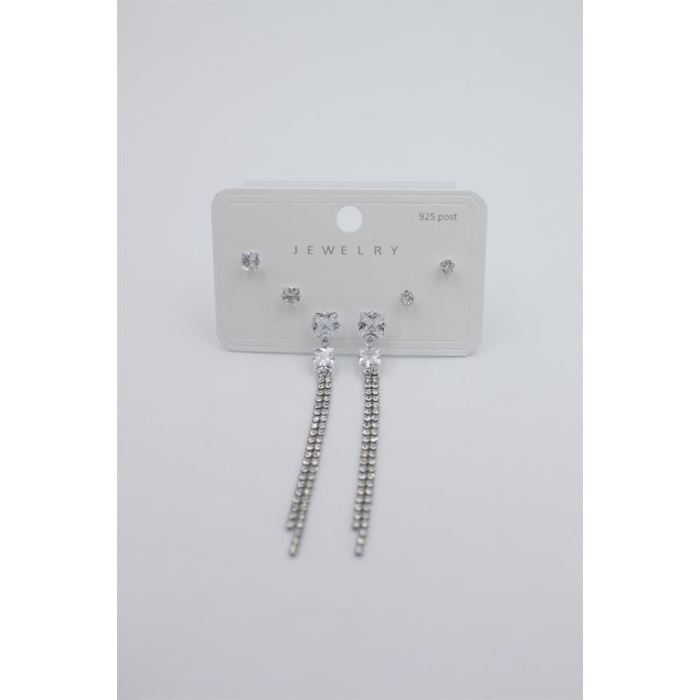 Çoklu Set Küpe - Gümüş