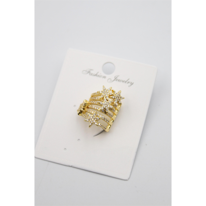 Taşlı Kıkırdak Küpe - Altın