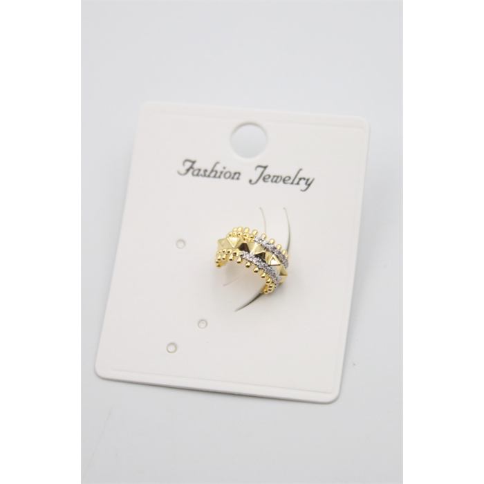 Taşlı Kıkırdak Küpe - Altın